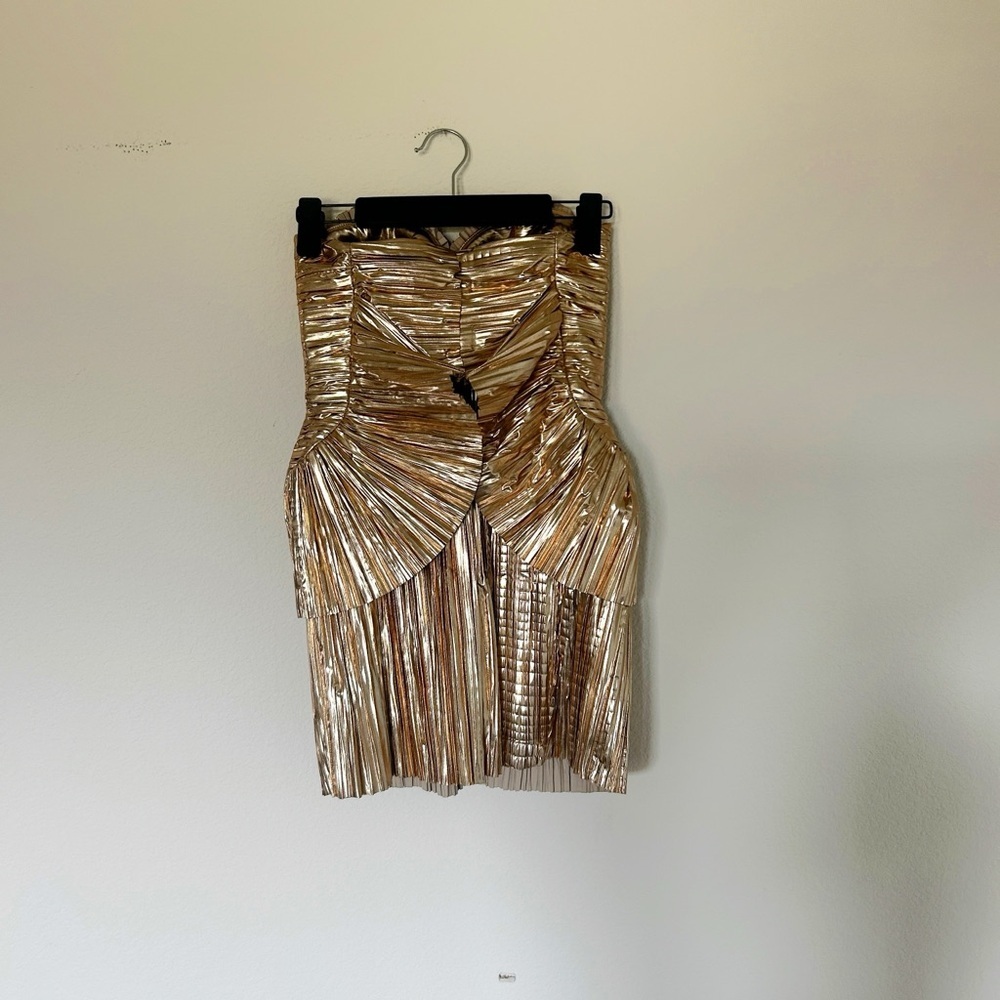 Cult Gaia Charlique Mini Dress Gold - Picture 5 of 9